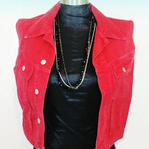 "Team Tactic" Red Denim Vest